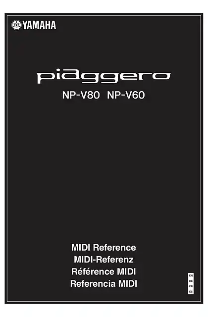 yamaha雅马哈NP-V80_60 MIDI Reference